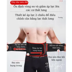Đai bảo vệ thắt lưng Lining LQAN280 - Hỗ trợ bảo vệ eo, phục hồi chấn thương, thoáng khí, cao cấp cho gym và lao động nặng