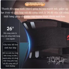 Đai bảo vệ thắt lưng Lining LQAN280 - Hỗ trợ bảo vệ eo, phục hồi chấn thương, thoáng khí, cao cấp cho gym và lao động nặng