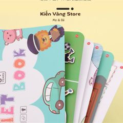 Học liệu Bóc Dán Thông Minh Montessori - Đồ Chơi Học Từ Vựng Tiếng Anh Cho Bé 3-6 Tuổi - Bảng Bận Rộn Sáng Tạo