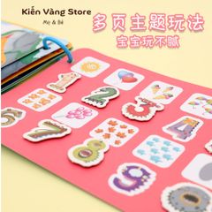 Học liệu Bóc Dán Thông Minh Montessori - Đồ Chơi Học Từ Vựng Tiếng Anh Cho Bé 3-6 Tuổi - Bảng Bận Rộn Sáng Tạo