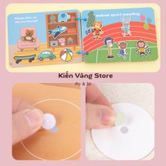 Học liệu Bóc Dán Thông Minh Montessori - Đồ Chơi Học Từ Vựng Tiếng Anh Cho Bé 3-6 Tuổi - Bảng Bận Rộn Sáng Tạo