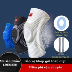 Băng Bảo Vệ Đầu Gối Lining Nâng Cấp - Nẹp Lò Xo & Miếng Đệm Silicon Dày, Hỗ Trợ Giảm Đau, Phục Hồi Chấn Thương