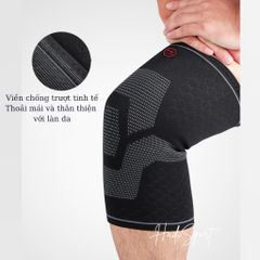 Băng bảo vệ đầu gối Li-Ning LQAM807 - Thiết kế điều áp chống trượt, hỗ trợ tối ưu cho thể thao và gym, thoáng khí, chất lượng cao