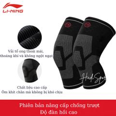 Băng bảo vệ đầu gối Li-Ning LQAM807 - Thiết kế điều áp chống trượt, hỗ trợ tối ưu cho thể thao và gym, thoáng khí, chất lượng cao