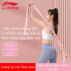 Dây kháng lực LI-NING 1.5m - Dây đàn hồi tập Gym, Yoga, Pilates tăng cường sức bền, linh hoạt cho mọi lứa tuổi