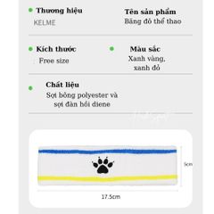 Băng Đô Thể Thao KELME KHJ303-1 Chặn Mồ Hôi Thấm Hút, Phụ Kiện Cầu Lông, Yoga, Tennis Dành Cho Nam Nữ