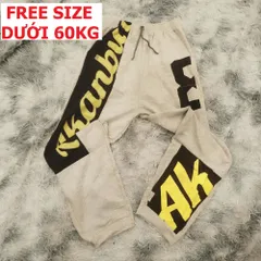 Quần Jogger Thể Thao Unisex Xám Ống Rộng - Dễ Phối Đồ, Tập Gym, Chạy Bộ - FREESIZE Dưới 60kg