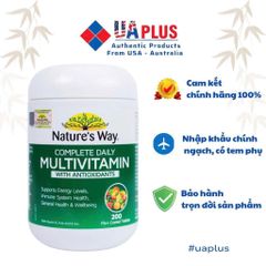 Vitamin Tổng Hợp Nature’s Way Complete Daily Multivitamin 200 Viên - Hỗ Trợ Sức Đề Kháng, Nhập Khẩu Chính Ngạch Úc