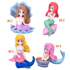 Mô Hình Nàng Tiên Cá Mini Trang Trí Bể Cá Thủy Sinh - Sản Phẩm PVC An Toàn Dành Cho Thú Cưng và Không Gian Sống Vui Nhộn