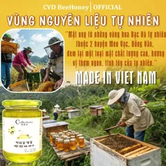 Mật Ong Nguyên Chất Hoa Bạc H à - Tăng Đề Kháng, Làm Đẹp Da - CVDBEEHONEY 600g Hương Vị Thanh Ngọt Từ Thiên Nhiên