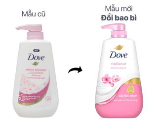 Sữa Tắm Serum Dove Hoa Anh Đào & Muối Hồng Radiance 500g - Làm Sạch & Nuôi Dưỡng Da Mềm Mại, Hương Hoa Ngọt Ngào Tươi Mát