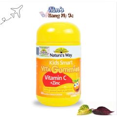 Viên Nhai Nature's Way Kids Smart Vita Gummies Bổ Sung Vitamin C và Kẽm Tăng Cường Sức Đề Kháng Cho Trẻ Em (60 Viên)