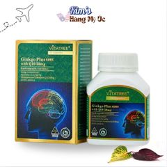 [CÒN 1] Viên uống bổ não Vitatree Ginkgo Plus 6000 with Q10 50mg hộp 60 viên 277792