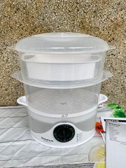 Nồi Hấp Điện Taurus SaluteCook 2 Tầng 6L - Hấp Thực Phẩm Nhanh, Giữ Dinh Dưỡng, Dễ Dàng Sử Dụng