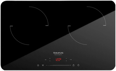 Bếp Từ Đôi Taurus Darkfire IH3500 - 3500W, Điều Khiển Cảm Ứng, Kính Gốm Đen Hạn Chế Năng Lượng, Thiết Kế Siêu Mỏng