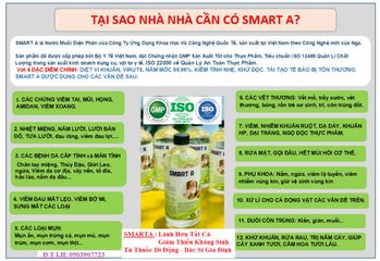 Dung Dịch Sát Khuẩn SmartA 500ml - Khử Khuẩn Da, Vệ Sinh Mũi Họng, An Toàn Cho Gia Đình, Được Sản Xuất Tại Việt Nam