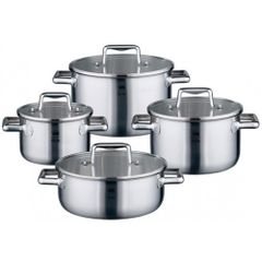 Bộ Nồi Từ Elo Multilayer 4 Chiếc Inox Cao Cấp - Nắp Kính, Dùng Được Với Mọi Loại Bếp, Nhập Khẩu Đức - Bảo Hành 6 Năm