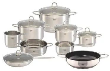 Bộ Nồi Inox Elo Smaragd 9 Món - Đúc Thép Không Gỉ, Thiết Kế Sang Trọng, Chịu Nhiệt Tối Ưu, Chống Dính, Xuất Xứ Đức