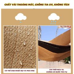 Bạt Che Nắng 2x2m Chống Tia UV Cho Ban Công Sân Vườn - Chất Liệu HDPE Bền Bỉ, Giảm Nhiệt Độ, Bảo Vệ Cây Cối