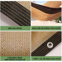 Bạt Che Nắng 2x2m Chống Tia UV Cho Ban Công Sân Vườn - Chất Liệu HDPE Bền Bỉ, Giảm Nhiệt Độ, Bảo Vệ Cây Cối