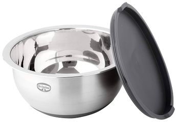 Bát Trộn ELO Inox Kích Thước 24x13cm - Bộ Đồ Bếp Chất Liệu Bền và Sang Trọng với Nắp Nhựa và Đáy Silicone
