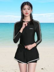 Bikini Đồ Bơi Nữ Kín Đáo Tay Dài Quần Đùi - Thiết Kế Thoải Mái, Nhiều Màu Sắc, Phù Hợp Đi Biển và Tiệc Hồ Bơi
