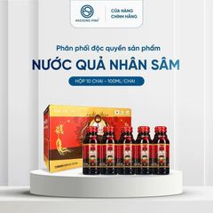 Nước Uống Quả Nhân Sâm Ginseng Berry S Drink - Hộp 10 Chai 100ml, Nước Giải Khát Bổ Dưỡng Từ Hàn Quốc, Tăng Cường Sức Khỏe