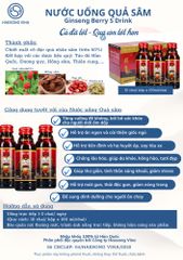 Nước Uống Quả Nhân Sâm Ginseng Berry S Drink - Hộp 10 Chai 100ml, Nước Giải Khát Bổ Dưỡng Từ Hàn Quốc, Tăng Cường Sức Khỏe