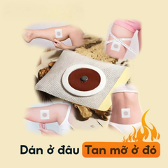 Miếng Dán Tan Mỡ Bụng Đông Y - Giảm Béo Tự Nhiên Hiệu Quả 40 Miếng, Hỗ Trợ Giảm Mỡ Eo, Bụng, Đùi, Bắp Tay, Bắp Chân