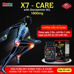 Viên uống bổ khớp X7-Care Olympian Labs 60 viên - Glucosamine, hỗ trợ giảm đau và tái tạo dịch khớp cho người thoái hóa khớp.