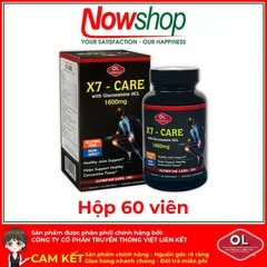 Viên uống bổ khớp X7-Care Olympian Labs 60 viên - Glucosamine, hỗ trợ giảm đau và tái tạo dịch khớp cho người thoái hóa khớp.
