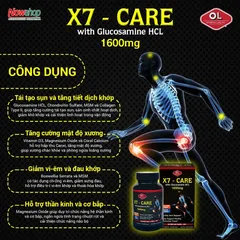 Viên uống bổ khớp X7-Care Olympian Labs 60 viên - Glucosamine, hỗ trợ giảm đau và tái tạo dịch khớp cho người thoái hóa khớp.