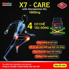 Viên uống bổ khớp X7-Care Olympian Labs 60 viên - Glucosamine, hỗ trợ giảm đau và tái tạo dịch khớp cho người thoái hóa khớp.