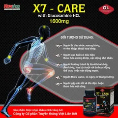 Viên uống bổ khớp X7-Care Olympian Labs 60 viên - Glucosamine, hỗ trợ giảm đau và tái tạo dịch khớp cho người thoái hóa khớp.