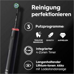 Bàn chải đánh răng điện Oral-B Pro Series 3 Màu Đen kèm Hộp