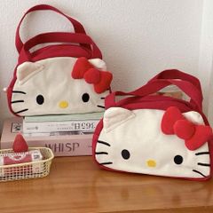 Túi Đựng Mỹ Phẩm Du Lịch Hello Kitty - Túi Chất Liệu Vải Canvas Dễ Thương Cho Phái Đẹp, Quà Tặng Lý Tưởng