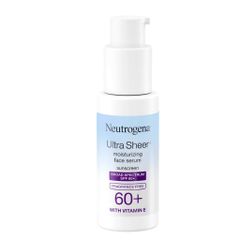 Tinh Chất Chống Nắng Neutrogena Ultra Sheer® Face Serum SPF60+ - Dưỡng ẩm, Vitamin E, Chống nắng rộng, Không để lại vết trắng