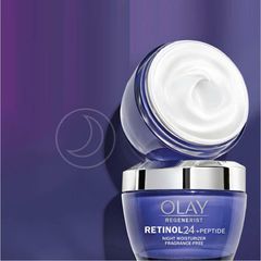 Kem Dưỡng Da Ban Đêm Olay Regenerist Retinol 24 + Peptide 48g - Dưỡng Ẩm, Chống Lão Hóa, Giảm Nếp Nhăn, Làn Da Sáng Mịn 24 Giờ