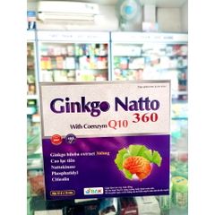 Hoạt huyết dưỡng não Ginkgo natto 360 hộp 100 viên (hàng date mới)