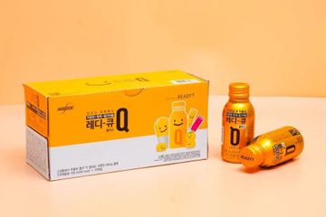 Nước Nghệ Ready Q Hàn Quốc - Giải Độc Gan, Thanh Lọc Cơ Thể - Hộp 10 Chai 100ml, Hỗ Trợ Hệ Tiêu Hóa, Làm Sáng Da