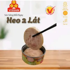Heo 2 Lát Vissan - Thịt Heo Đã Nấu Chín, Hộp Thiếc 150g - Tiện Lợi Cho Bữa Ăn Và Du Lịch, Đậm Đà Hương Vị Truyền Thống