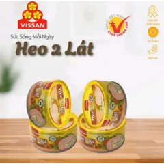 Heo 2 Lát Vissan - Thịt Heo Đã Nấu Chín, Hộp Thiếc 150g - Tiện Lợi Cho Bữa Ăn Và Du Lịch, Đậm Đà Hương Vị Truyền Thống