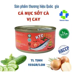 Cá Mòi Sốt Cà Chua Vị Cay KTC FOOD 155gr - Hương Vị Đậm Đà, Tiện Lợi Ăn Ngay, Không Chất Bảo Quản
