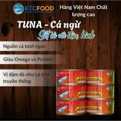 Cá Ngừ Sốt Cà Đậu Hành KTC FOOD - Hộp Thịt Cá Ngừ Tươi Ngon, Tiện Lợi Cho Bữa Ăn Nhanh Gọn, Đậm Đà Hương Vị Việt