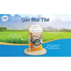 Gạo Miệt Thứ ST25 KTC - Gạo thượng hạng 5kg, hạt dẻo thơm ngon, đạt giải gạo ngon thế giới, an toàn cho sức khỏe