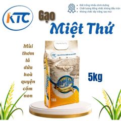 Gạo Miệt Thứ ST25 KTC - Gạo thượng hạng 5kg, hạt dẻo thơm ngon, đạt giải gạo ngon thế giới, an toàn cho sức khỏe