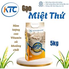 Gạo Miệt Thứ ST25 KTC - Gạo thượng hạng 5kg, hạt dẻo thơm ngon, đạt giải gạo ngon thế giới, an toàn cho sức khỏe