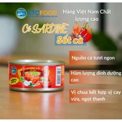 Cá Hộp Sốt Cà KTC FOOD - Cá Mòi Ngon, Tiện Lợi - Bữa Ăn Nhanh Gọn, Đậm Đà Hương Vị Việt - 10 Lon 155gr