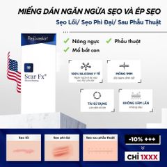 Miếng Dán Xóa Sẹo Lồi REJUVASKIN Scar FX 3.75x7.5cm - Chăm Sóc Da Chất Lượng Cao, Ngăn Ngừa Sẹo Sau Phẫu Thuật, Đảm Bảo An Toàn