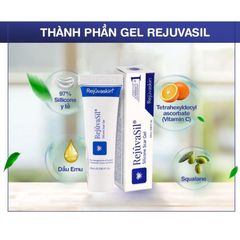 Bộ sản phẩm Rejuvaskin chống sẹo và làm mờ sẹo - Gel Rejuvasil 10ml và miếng dán Scar FX 5x10cm, giúp cải thiện tình trạng da sẹo hiệu quả.